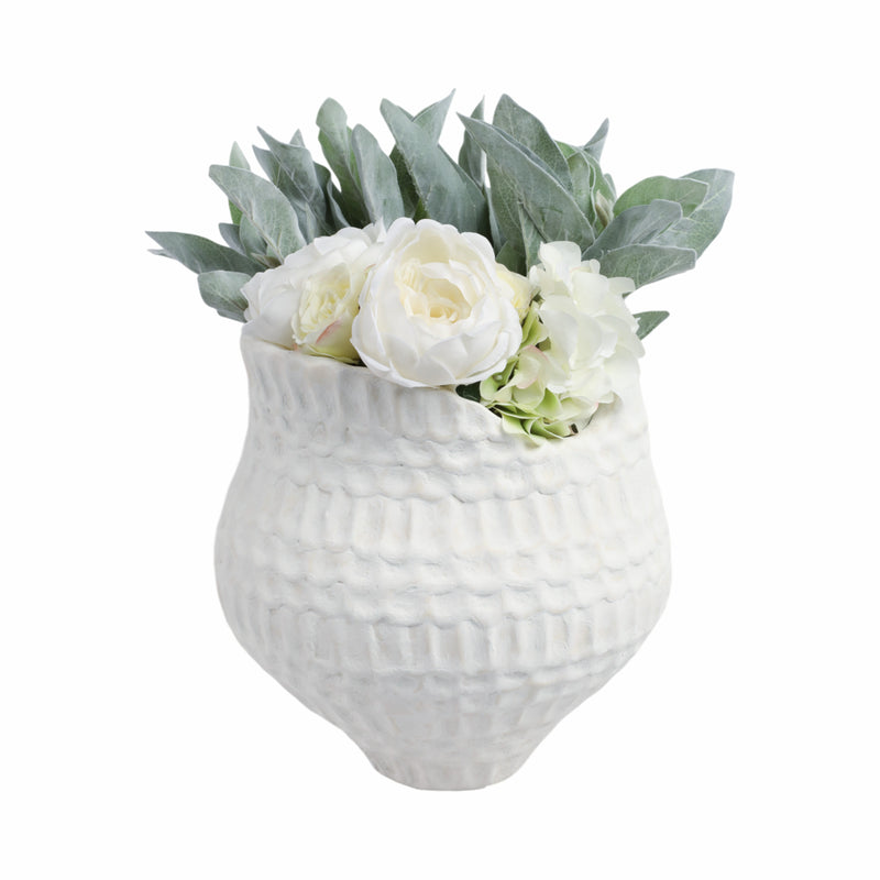 12callan Small 3d Printed Porcelain Vase, Ivory