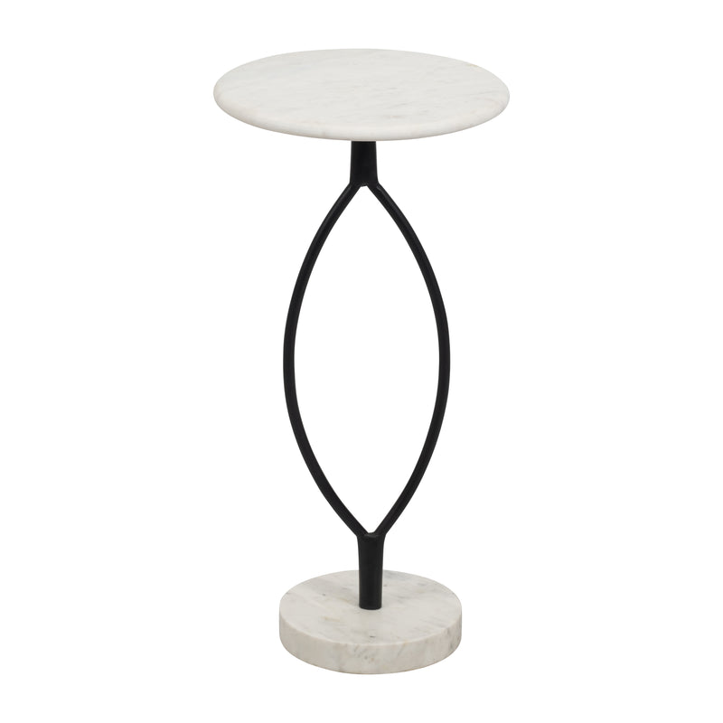 METAL, 24 LOOPHOLE TABLE MARBLE BASE, BLACK