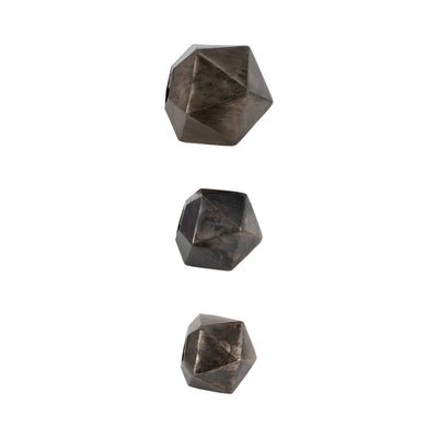 S/3 5/6/9 Akiko Geometric Wall Bubbles, Bronze