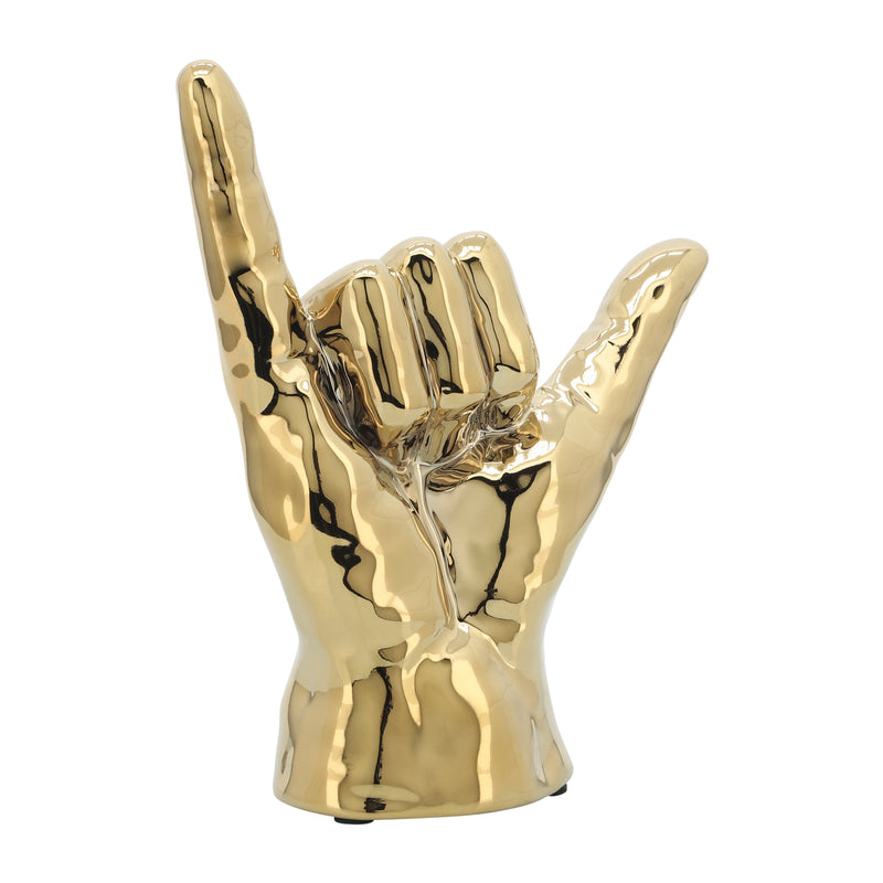 7H, HANG LOOSE HAND, GOLD