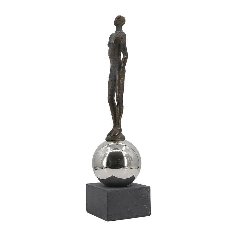 22 Augusta Male Statuary With Steel Sphere