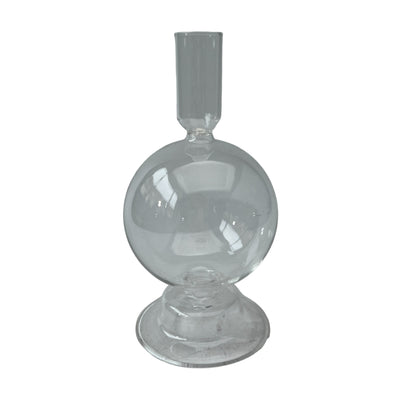 7 Glass Bubble Taper Candle Holder, Clear