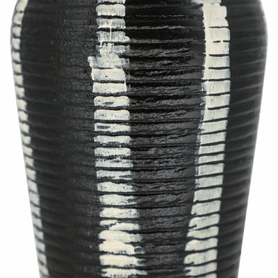 12 Percy Patterned Gray Metal Vase