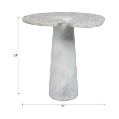 24 Cassiope Granite And Marble Accent Table