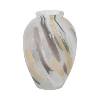 Marco Glass, 9 Marbled Look Vase, Multi