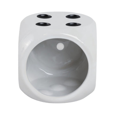 6 Dice Planter, White/black