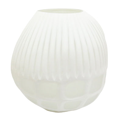 11 Arles Small White Glass Vase