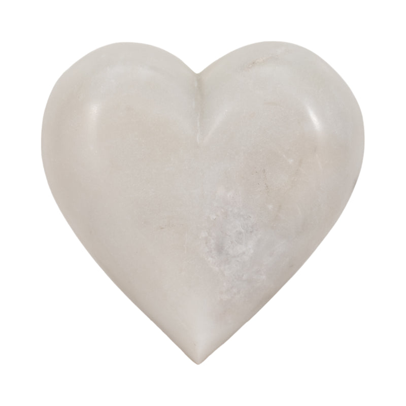 MARBLE, 5 HEART, WHITE