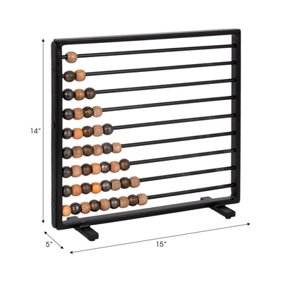 15 Decorative Abacus, Black Multi