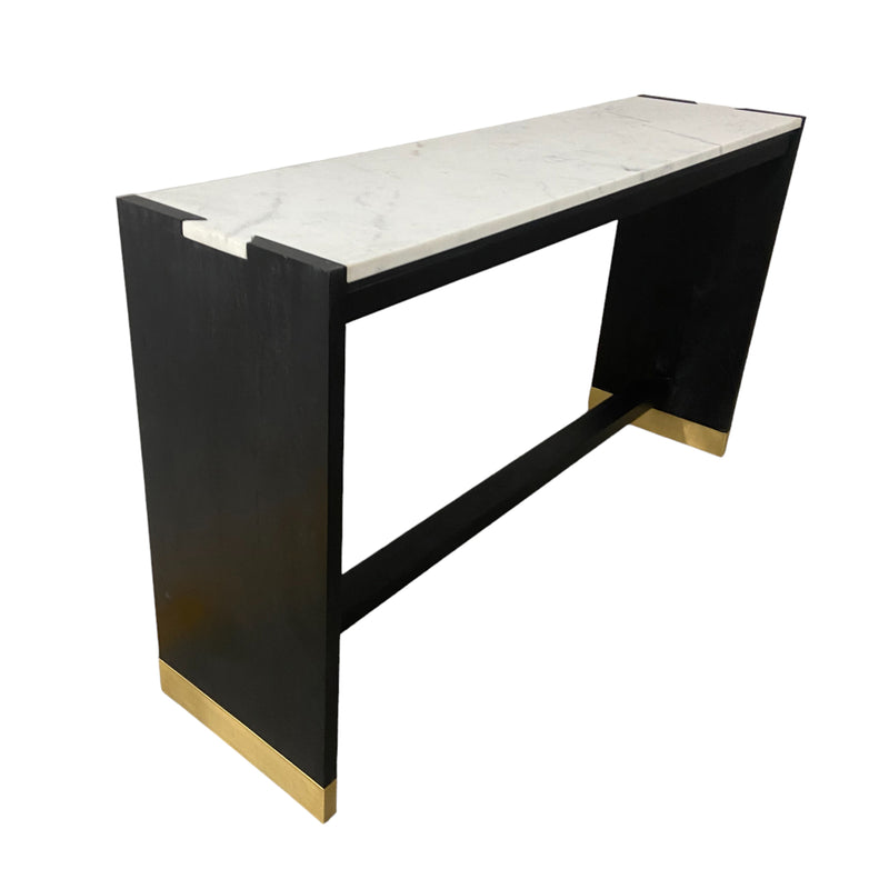 54 Walker Acacia Wood Console, Black