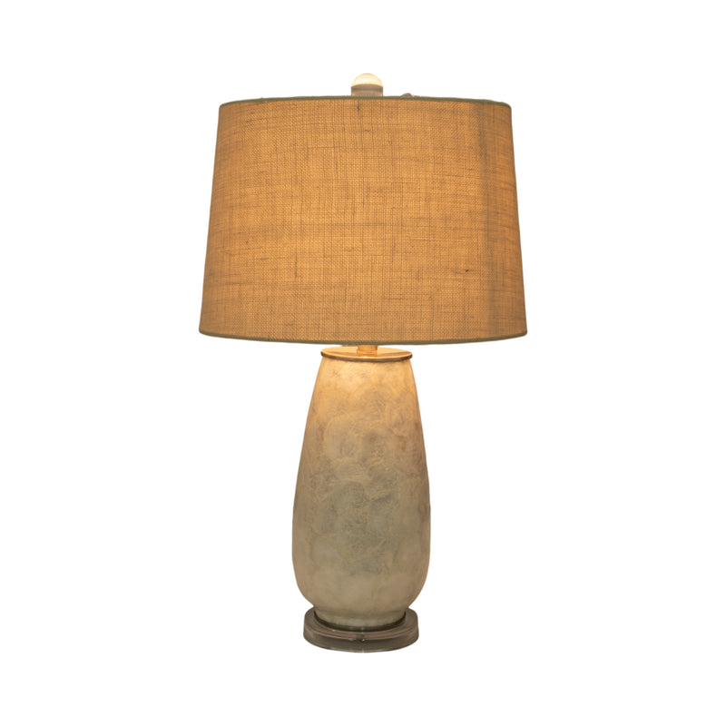 28 Capiz Table Lamp Acrylic Base, Champagne