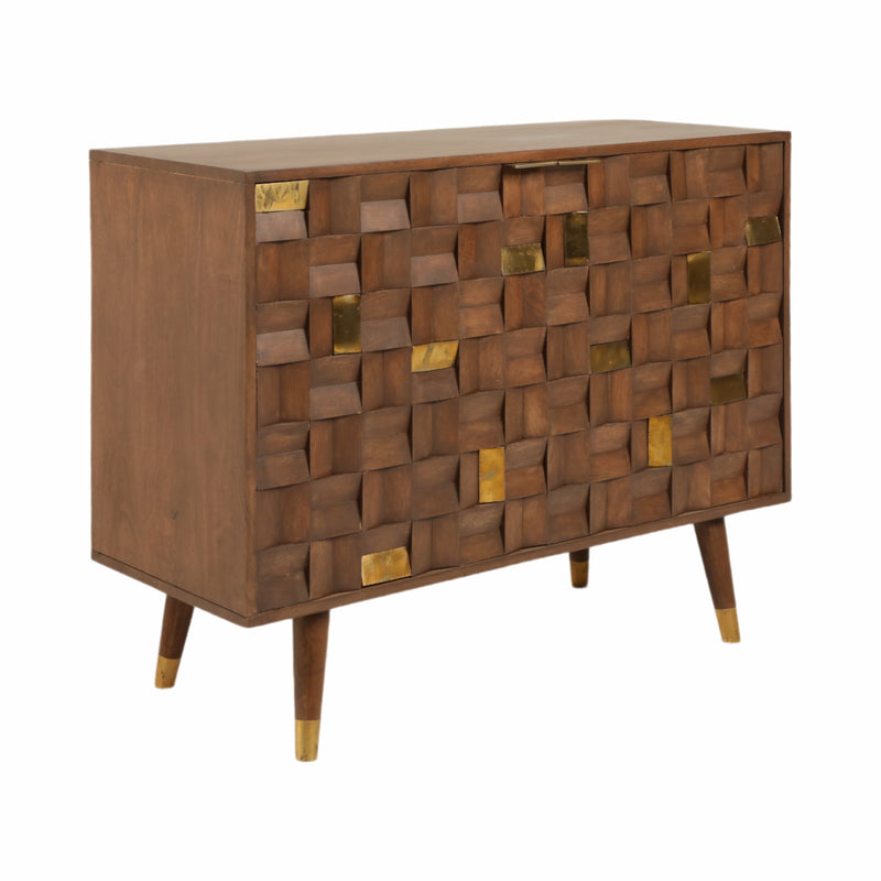 39 Amelia Wood Chest, Brown