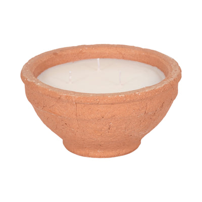 8 16 Oz Tobacco Bowl Candle, Terracotta