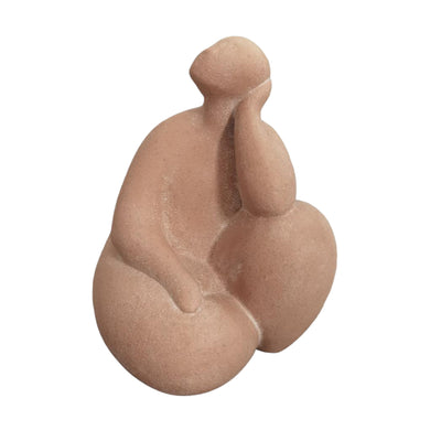 9 Curvy Sitting Figure, Terracotta