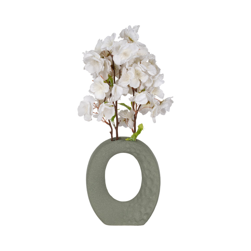 7 Textured Open Cut-out With Vase Opening, Sage G