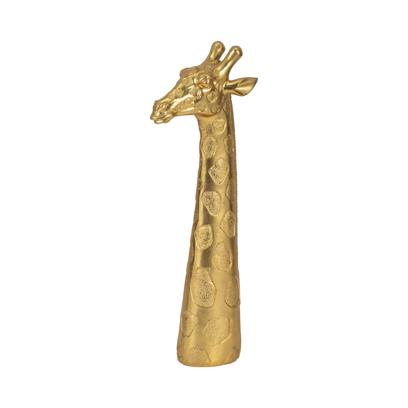 16 Giraffe Head Tabletop Decor, Gold