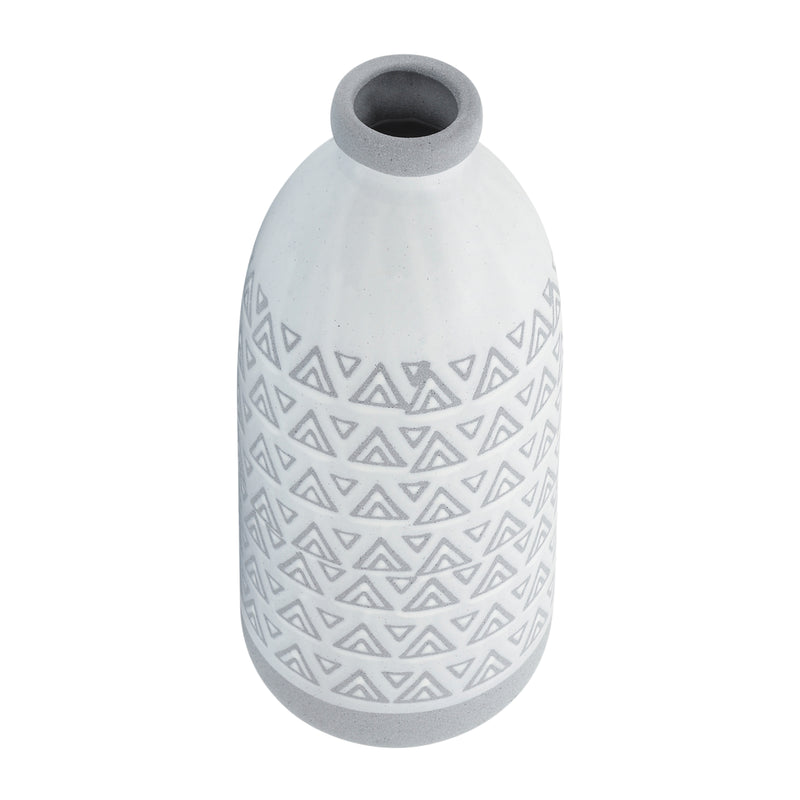 CER, 14H AZTEC VASE, GRAY