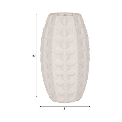 15 Alexander 3d Printed Vase, Ivory/beige