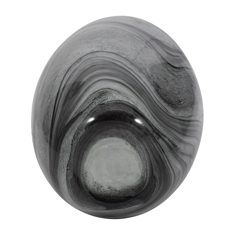 12 KATRINA GRAY SWIRL SMALL GLASS VASE