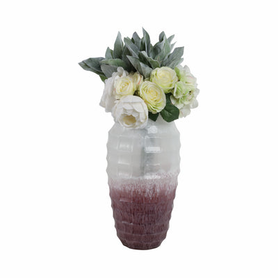 GLASS, 16H 2-TONE VASE, BLUSH