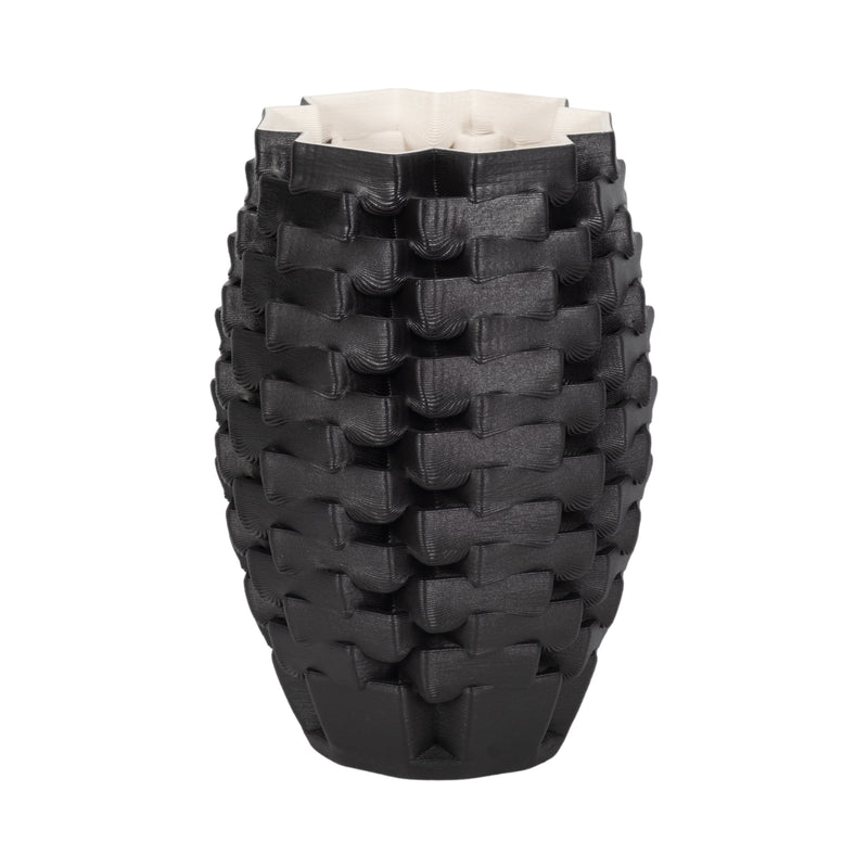 13 Ellesmere 3d Printed Vase, Black