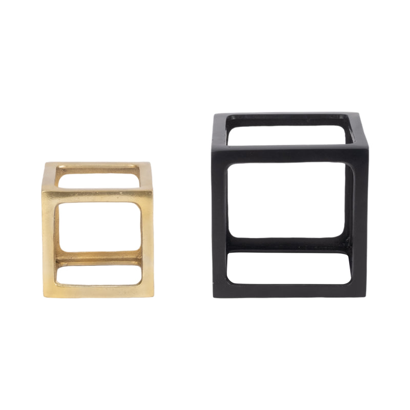 Metal, S/2 5/7 Open Square Object, Multi