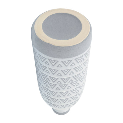 CER, 14H AZTEC VASE, GRAY