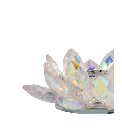 BLUSH CRYSTAL LOTUS VOTIVE HOLDER 6