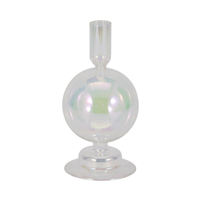 7 Glass Bubble Taper Candle Holder, Luster