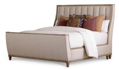 Cityscapes King Chelsea Upholstered Shelter Sleigh Bed