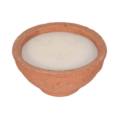 8 16 Oz Tobacco Bowl Candle, Terracotta