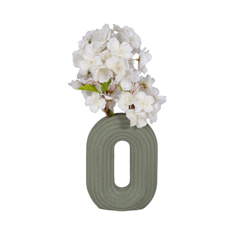 8 Oval Arch Vase, Sage Green