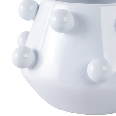 10 Tapered Bubble Planter, White