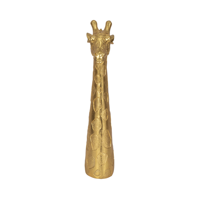 16 Giraffe Head Tabletop Decor, Gold