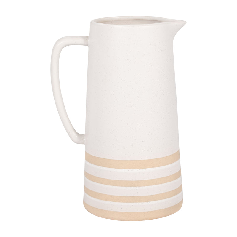 CER, 10 PITCHER WITH LINES, IVORY