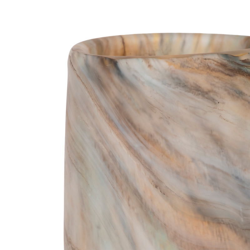 16 Dimpled Alabaster Finish Vase, Multi