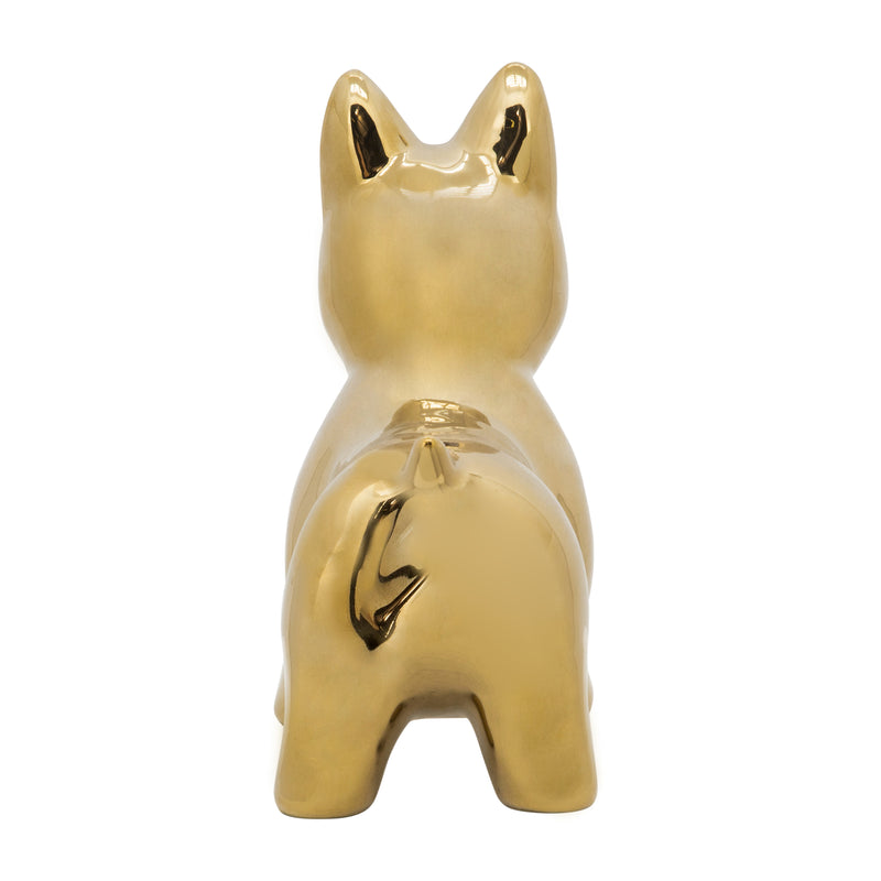 CER, 8 DOG TABLE DECO, GOLD