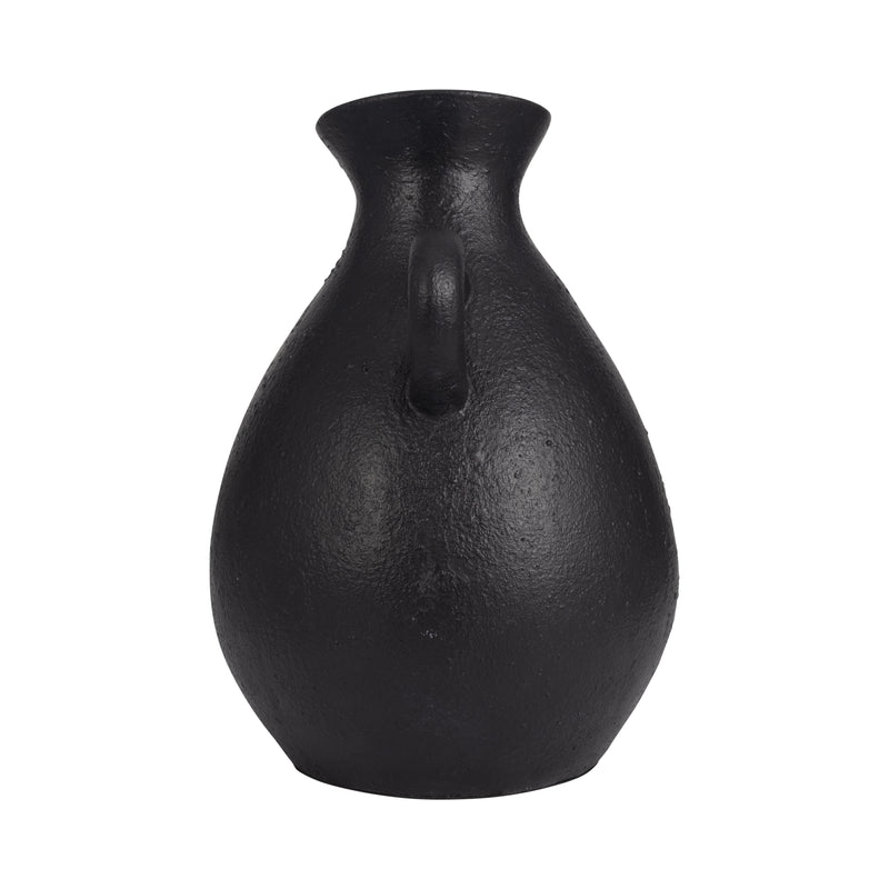 TERRACOTTA, 19 ORGANIC JUG WITH HANDLE, BLACK