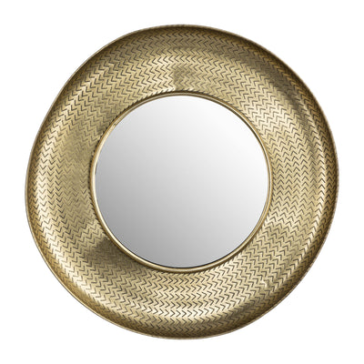 METAL,30,BOWL W/V PATTRN MIRROR,GOLD