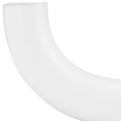 CER, 12L HALF CIRCLE VASE, WHITE