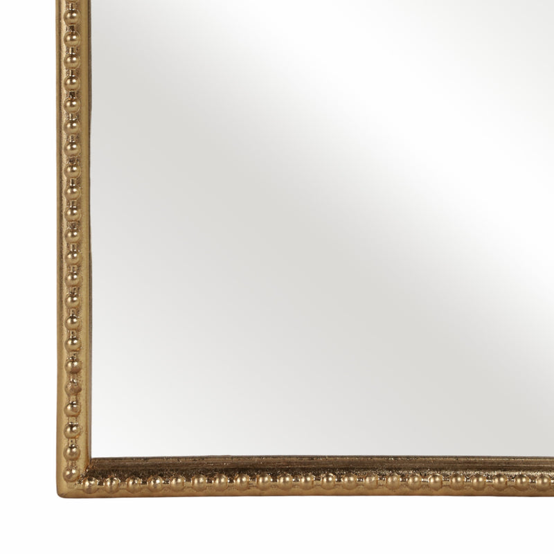 36 Fleur Applique Arch Mirror, Gold Wb