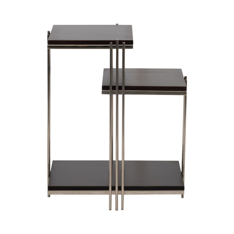 Metal/wood, 24 Three Tier Side Table