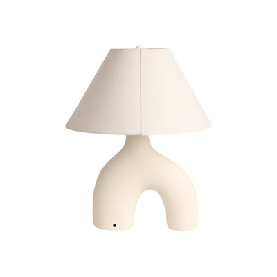 23 Modern Curved Arch Table Lamp, White