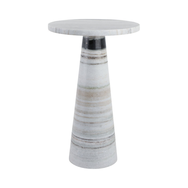 22 Panda Stone Marble Accent Table, Multi