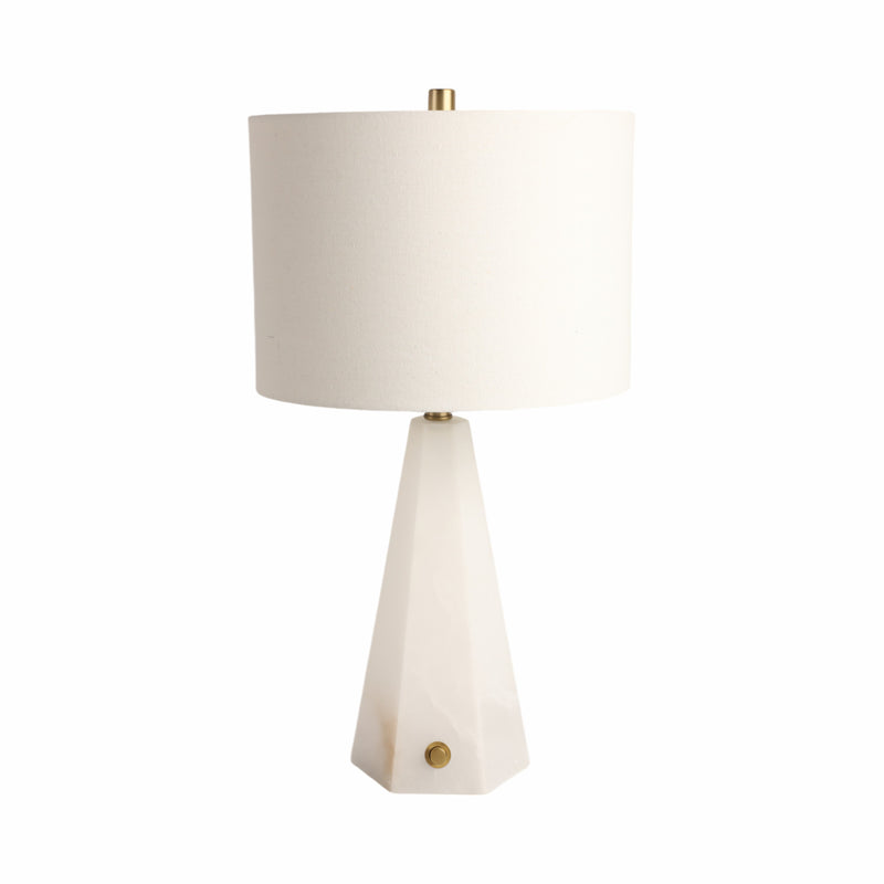 26 Laurel Alabaster Table Lamp, White