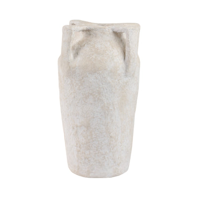 20x12 Paper Mache Handle Vase, White