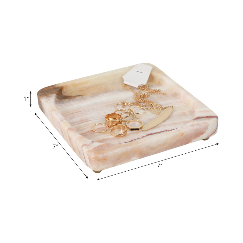 7 Honey Onyx Deco Tray