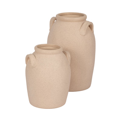 6 Textured Jug With Handles, Sand