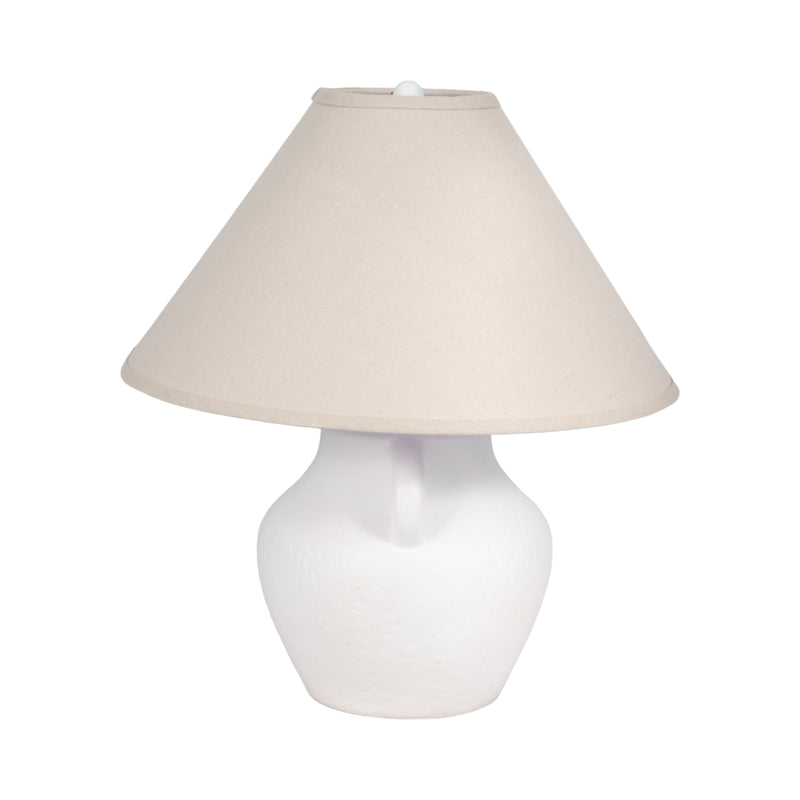 23 Textured Jug Table Lamp, White/grey