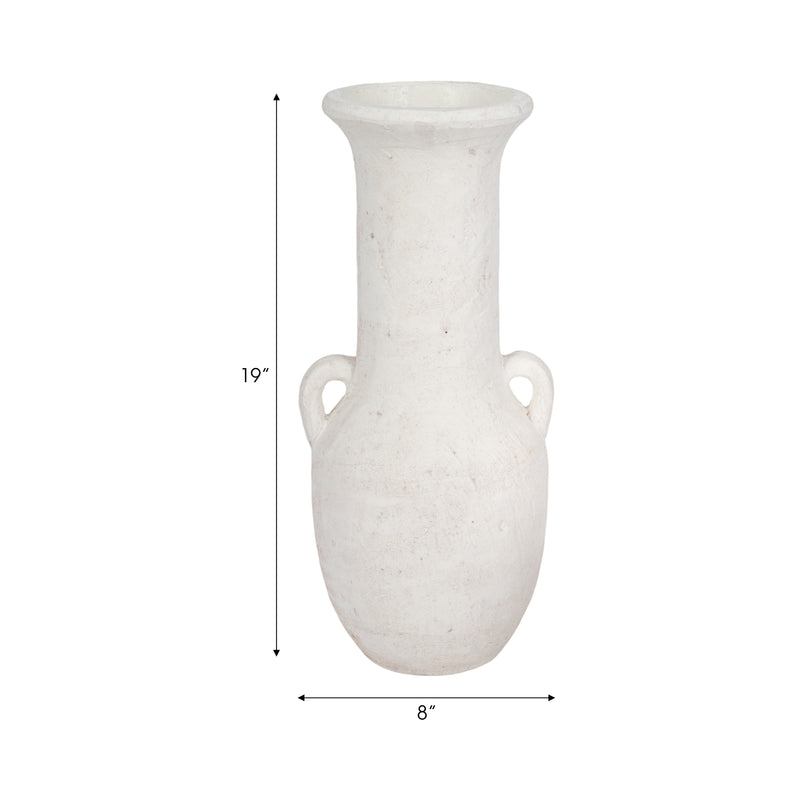 19 Terracotta Nomad Vase Rough Finish, White